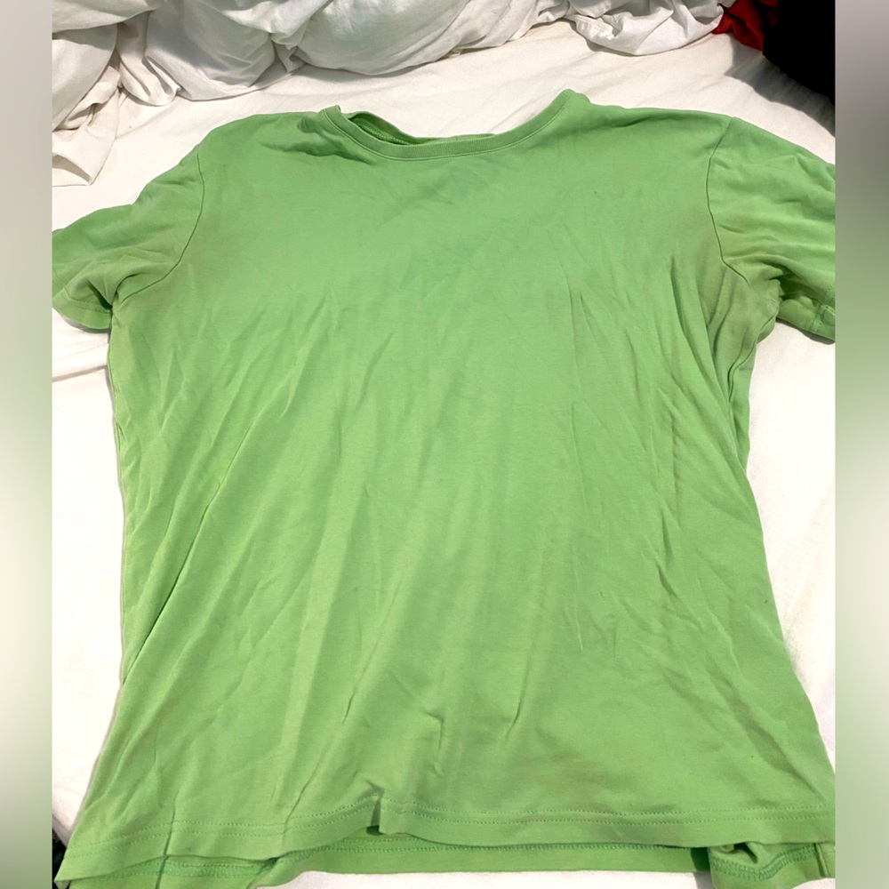 Y2K early 2000s green camp shirt